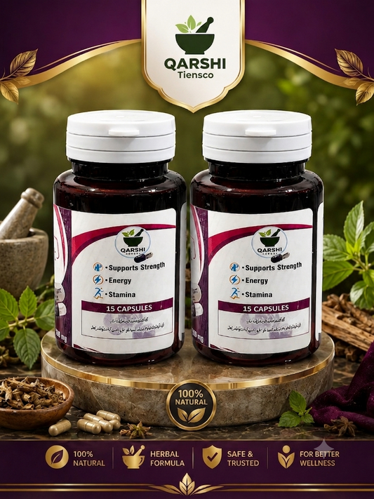 Double Pack QARSHI Herbal Capsules | Natural Strength & Energy Support